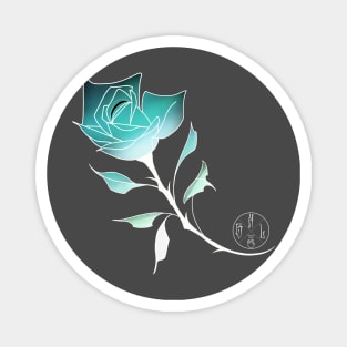 Blue rose Magnet